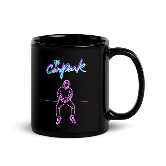 CasPark Neon Black Glossy Mug
